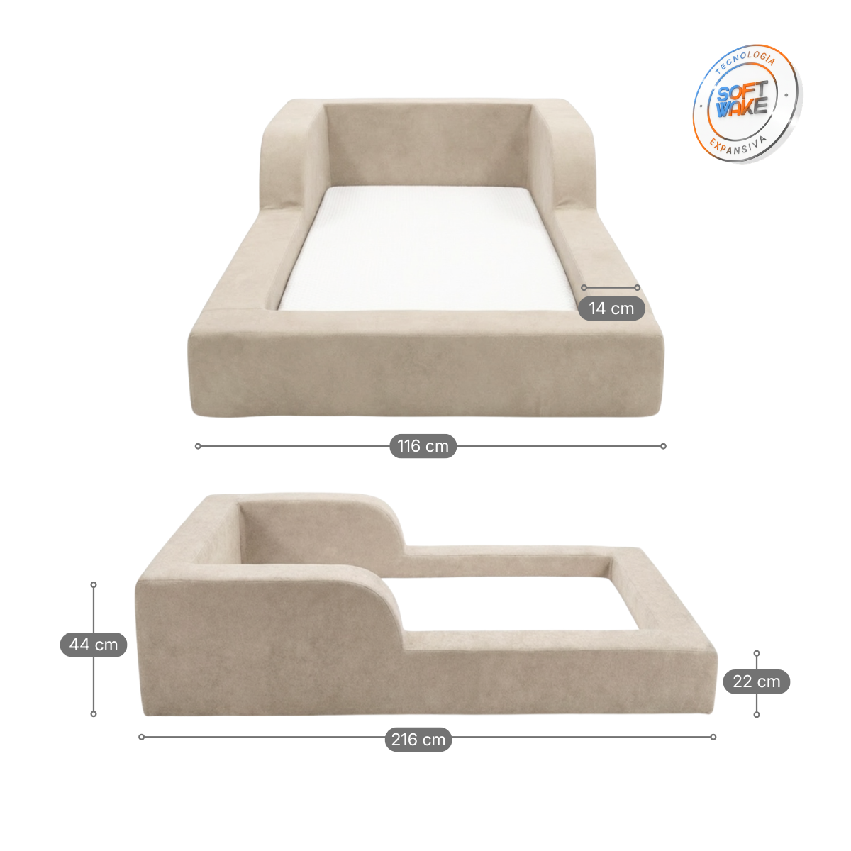 Cama Montessori Infantil Amori Solteiro 100% Espuma Modifika — imagem adicional 57