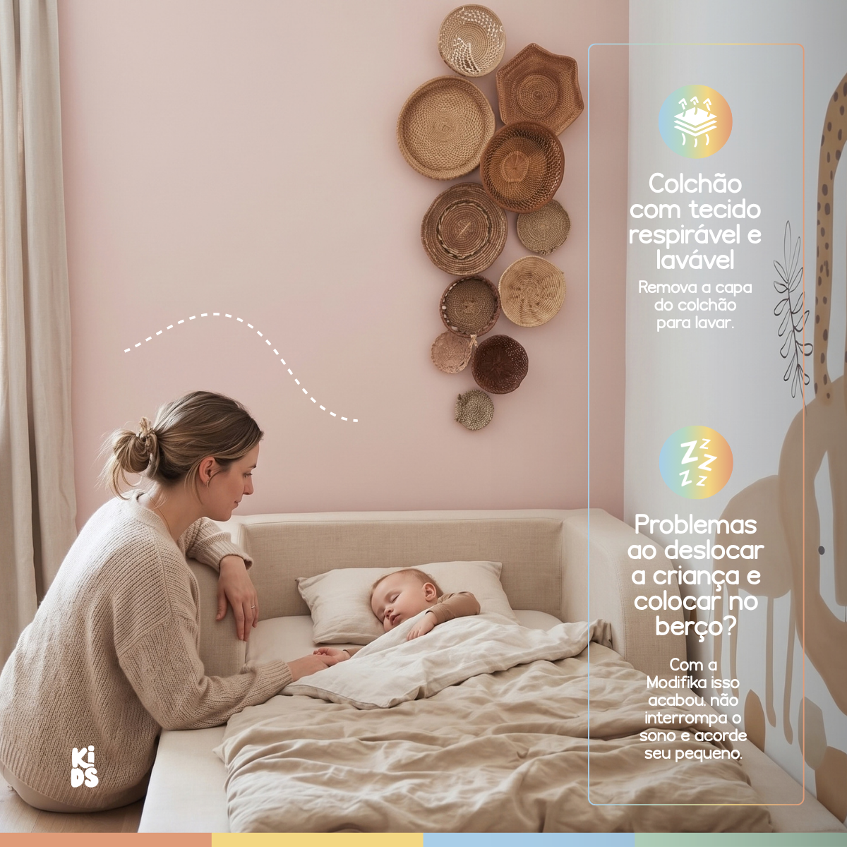 Cama Montessoriana Infantil Amori Solteiro 100% Espuma