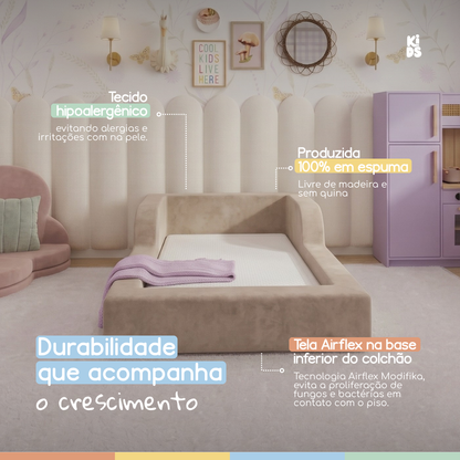 Cama Montessoriana Infantil Amori Solteiro 100% Espuma