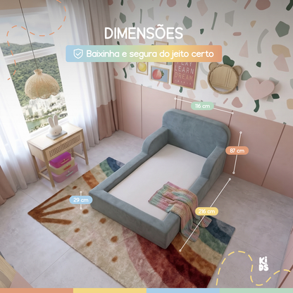 Cama Montessoriana Infantil Lumi Solteiro 216 cm 100% Espuma