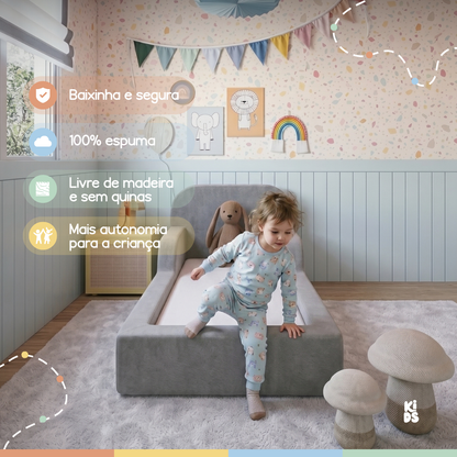 Cama Montessoriana Infantil Lumi Mini 178 cm 100% Espuma