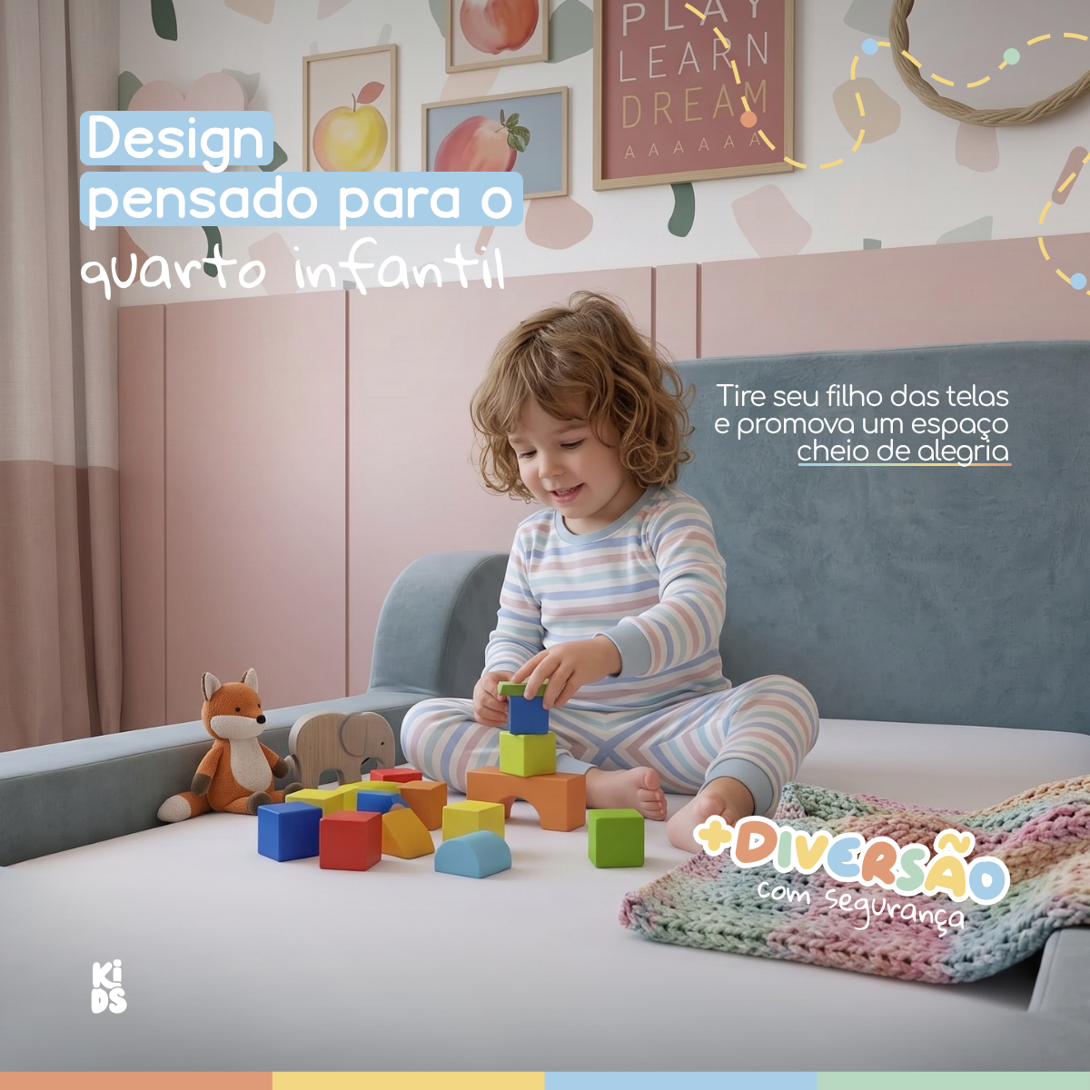 Cama Montessoriana Infantil Lumi Solteiro 216 cm 100% Espuma