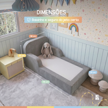 Cama Montessoriana Infantil Lumi Mini 178 cm 100% Espuma