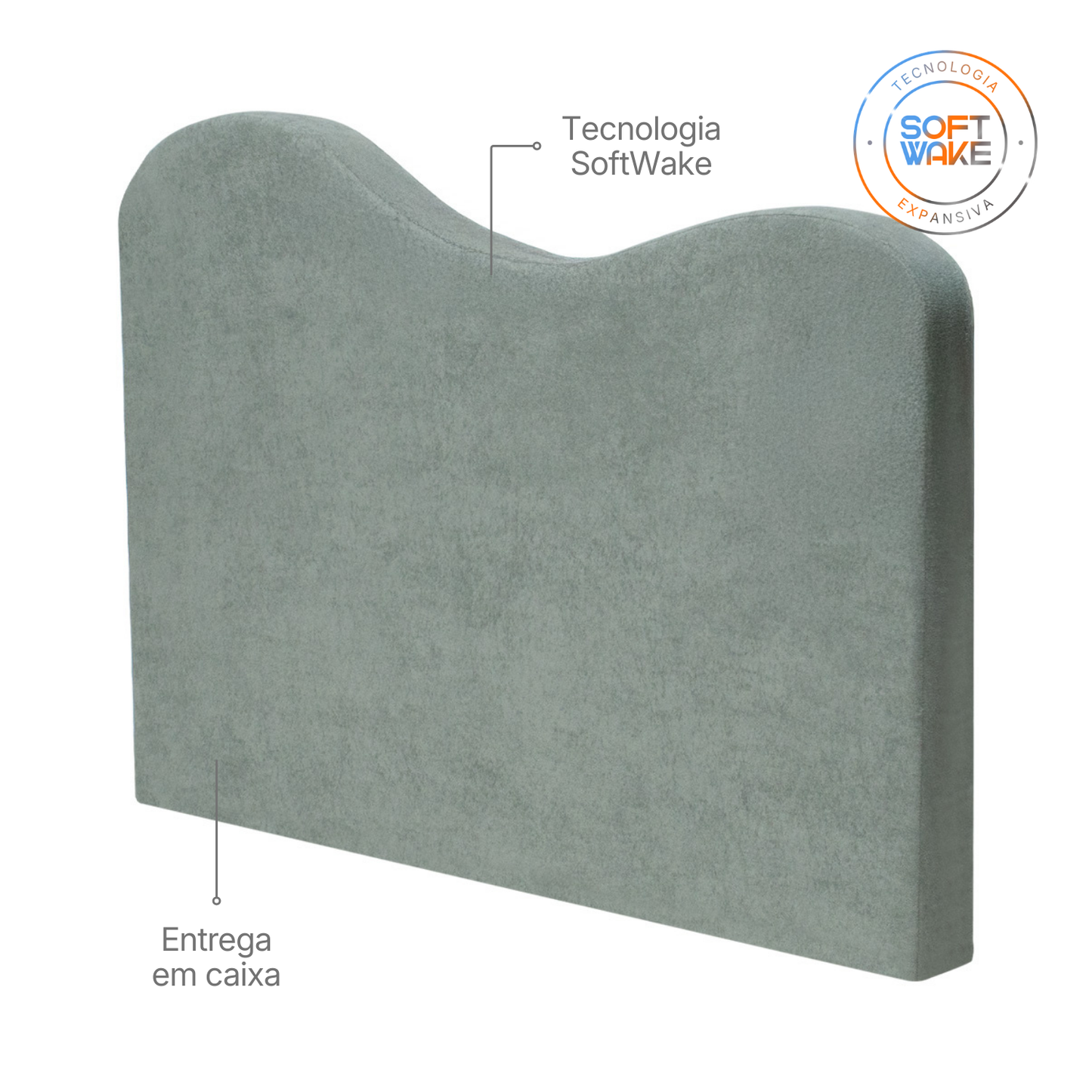 Cabeceira Orgânica Curve Modifika para Cama Casal