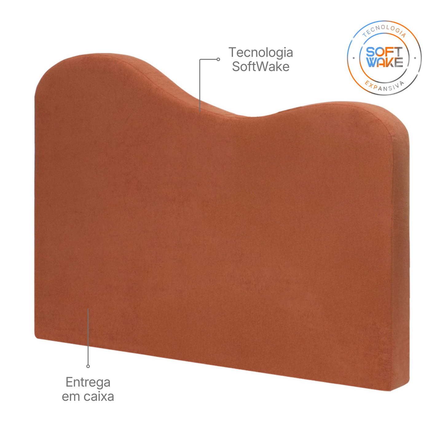 Cabeceira Orgânica Curve Modifika para Cama Casal