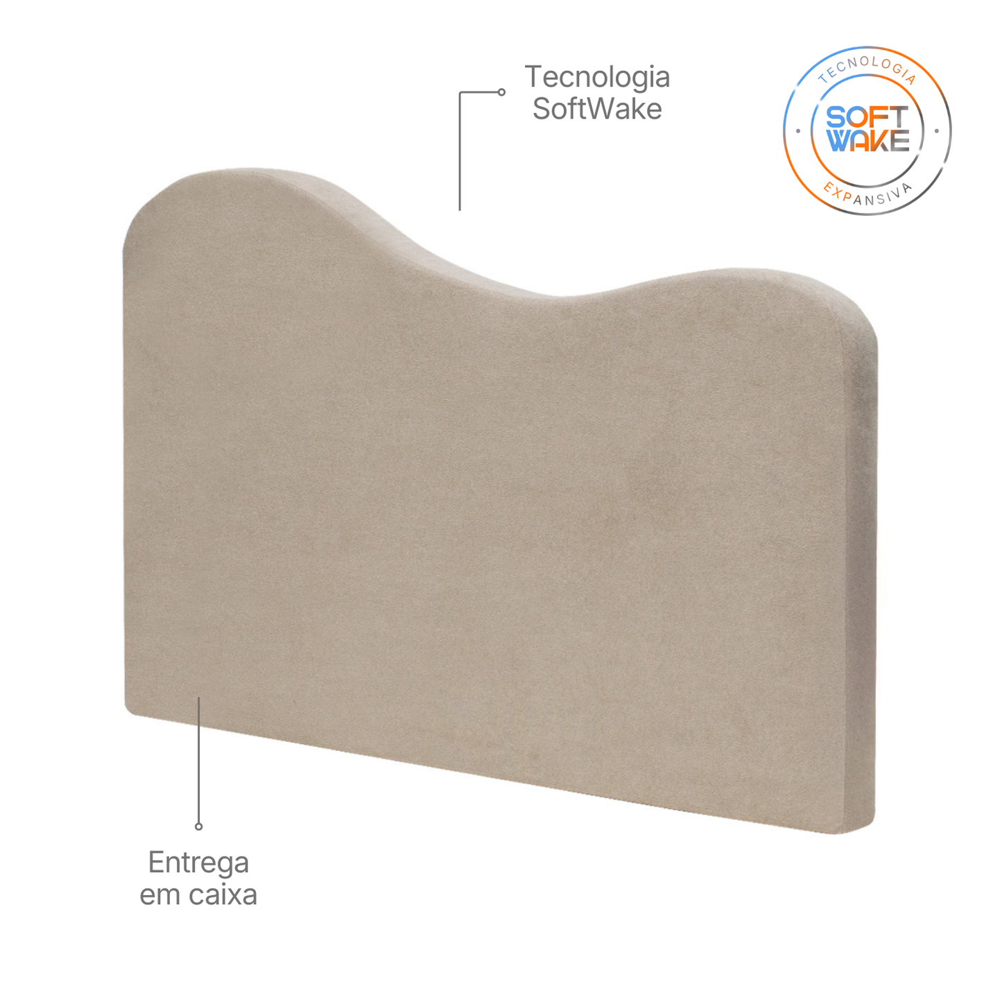 Cabeceira Orgânica Curve Modifika para Cama Casal
