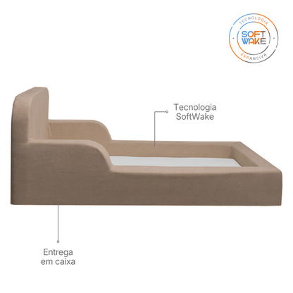Mini Cama Montessoriana Lumi Com Colchão 178cm