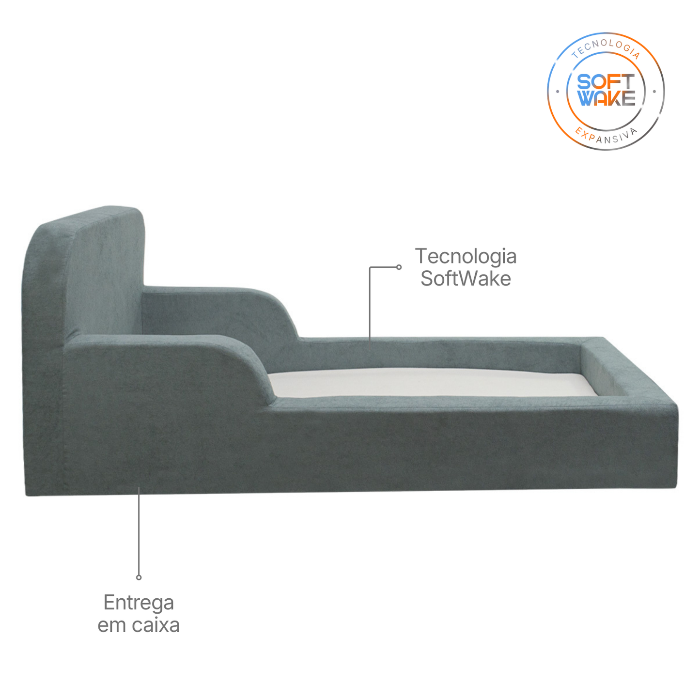 Mini Cama Montessoriana Lumi Com Colchão 178cm