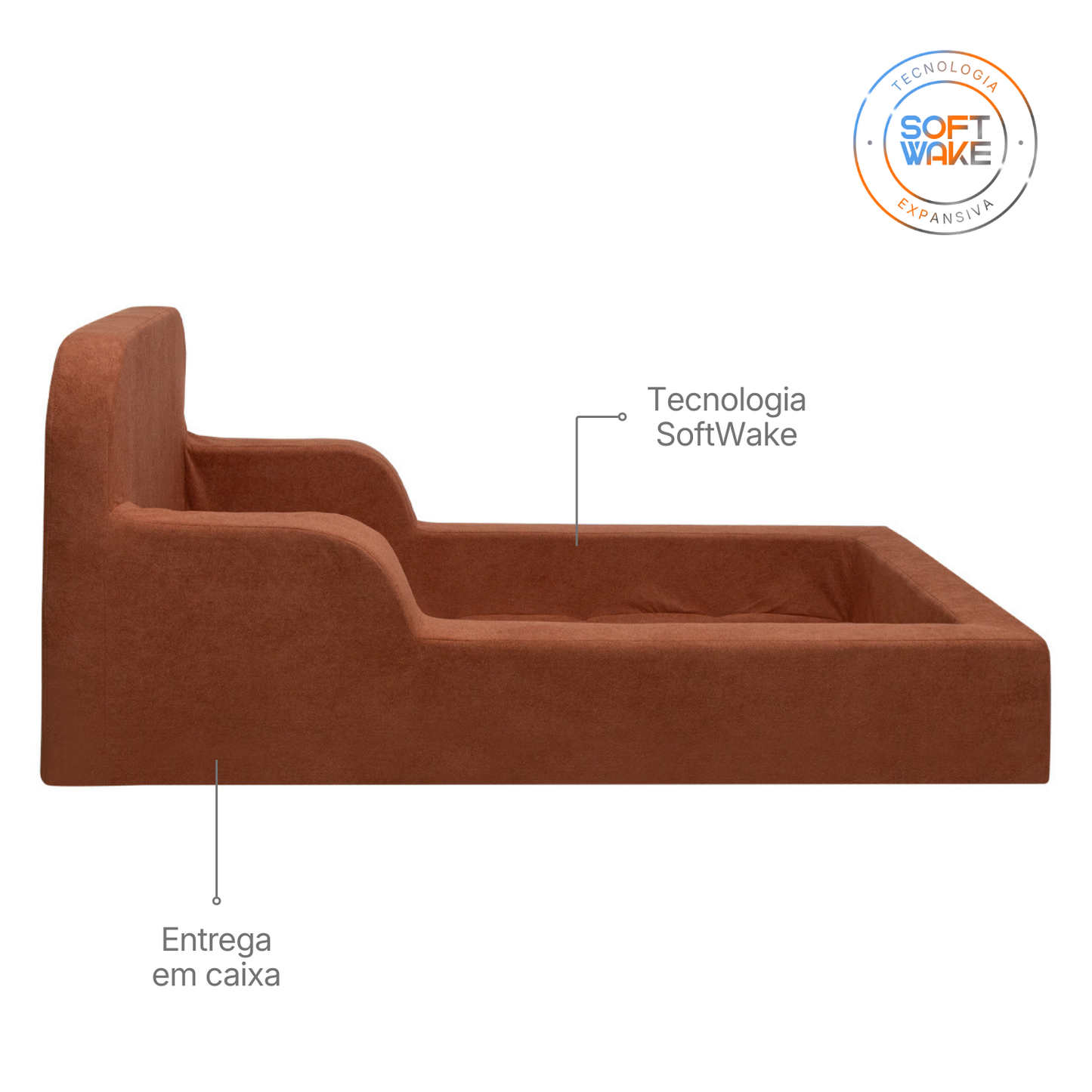 Cama Montessoriana Lumi Modifika Solteiro sem Colchão Incluso 218cm