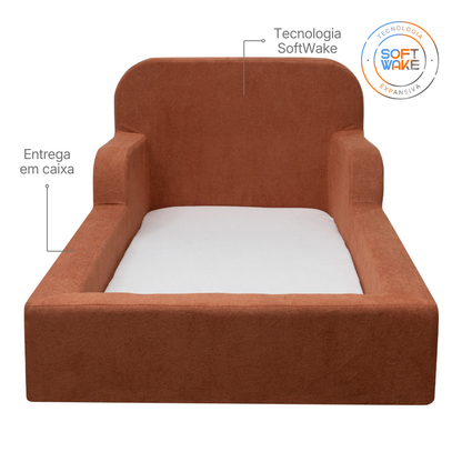 Mini Cama Montessoriana Lumi Com Colchão 178cm