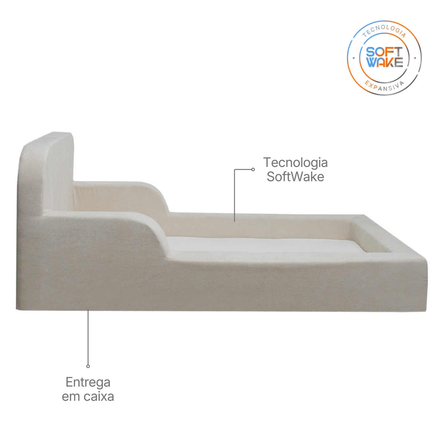 Mini Cama Montessoriana Lumi Com Colchão 178cm