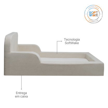 Mini Cama Montessoriana Lumi Com Colchão 178cm