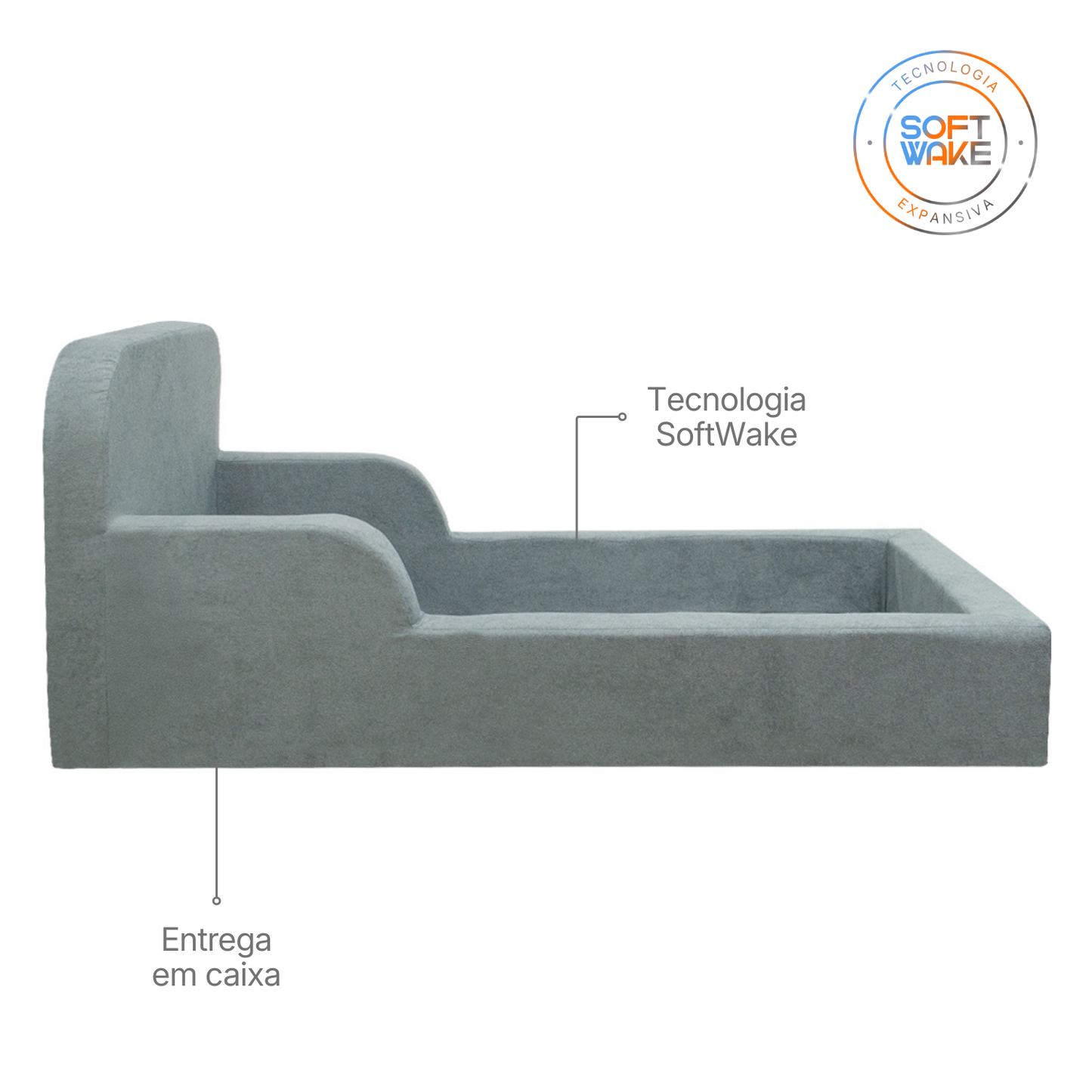 Cama Montessoriana Lumi Modifika Solteiro sem Colchão Incluso 218cm
