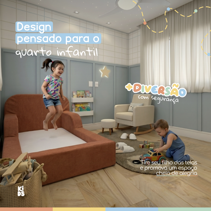 Cama Montessoriana Infantil Lumi Solteiro 216 cm 100% Espuma