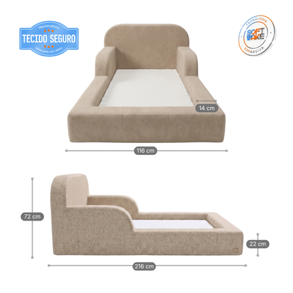 Cama Montessoriana Infantil Pluma Solteiro 100% Espuma - imagem 29 | Modifika