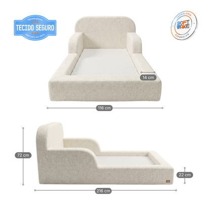 Cama Montessoriana Infantil Pluma Solteiro 100% Espuma - imagem 60 | Modifika