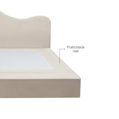 Capa Box Velare Modifika Casal em Tecido Bouclé com Acabamento Sofisticado