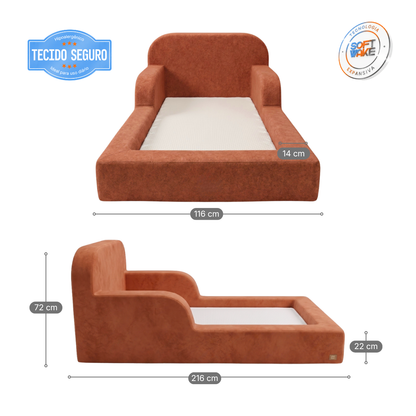 Cama Montessoriana Infantil Pluma Solteiro 100% Espuma - imagem 44 | Modifika