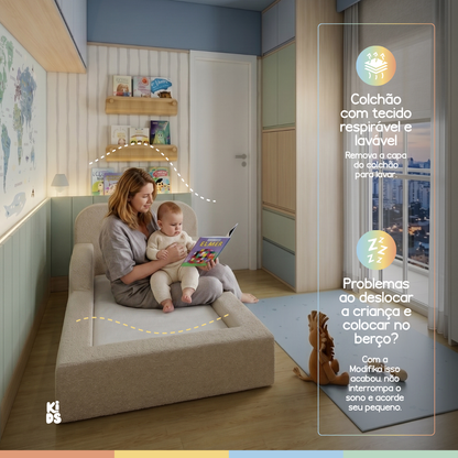 Cama Montessoriana Infantil Lumi Mini 178 cm 100% Espuma