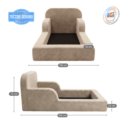 Cama Montessoriana Infantil Pluma Solteiro 100% Espuma - imagem 15 | Modifika