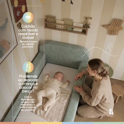 Cama Montessoriana Infantil Pluma Mini 100% Espuma