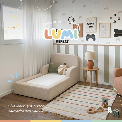 Cama Montessoriana Infantil Lumi Mini 178 cm 100% Espuma