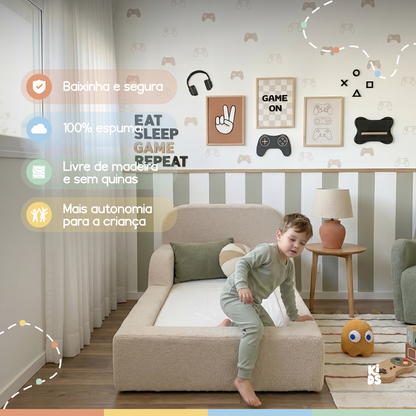 Cama Montessoriana Infantil Lumi Mini 178 cm 100% Espuma