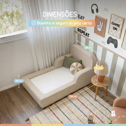 Cama Montessoriana Infantil Lumi Mini 178 cm 100% Espuma