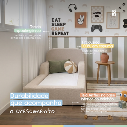 Cama Montessoriana Infantil Lumi Mini 178 cm 100% Espuma