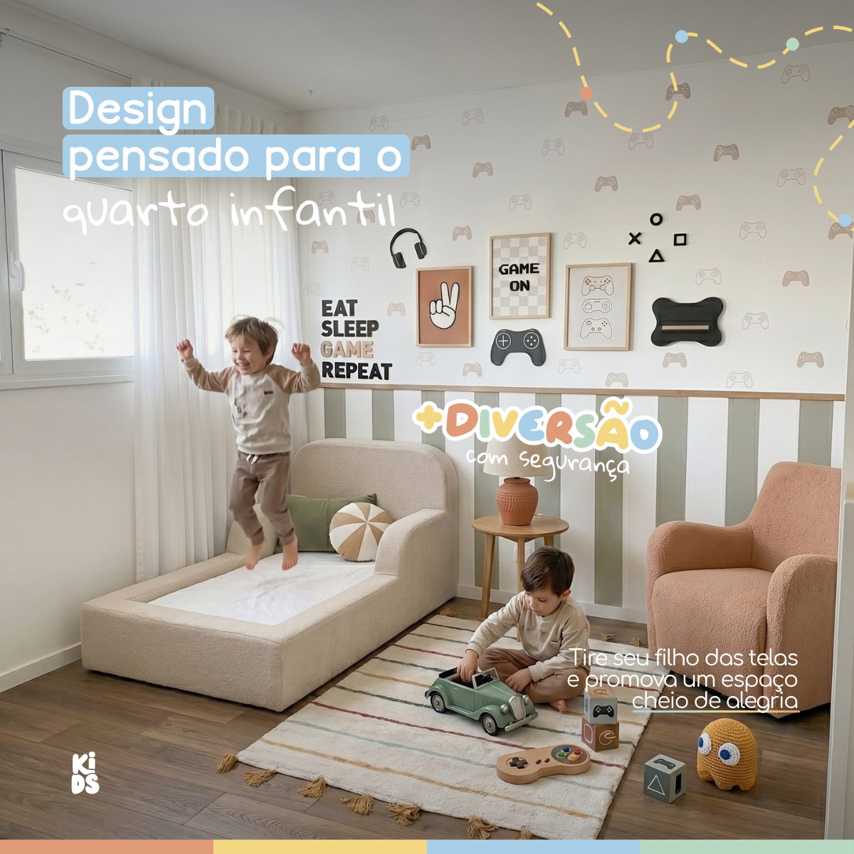 Cama Montessoriana Infantil Lumi Mini 178 cm 100% Espuma