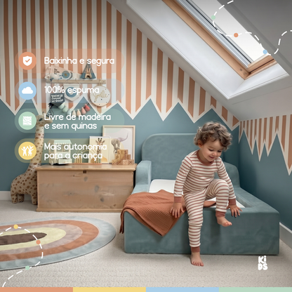 Cama Montessoriana Infantil Lumi Mini 178 cm 100% Espuma