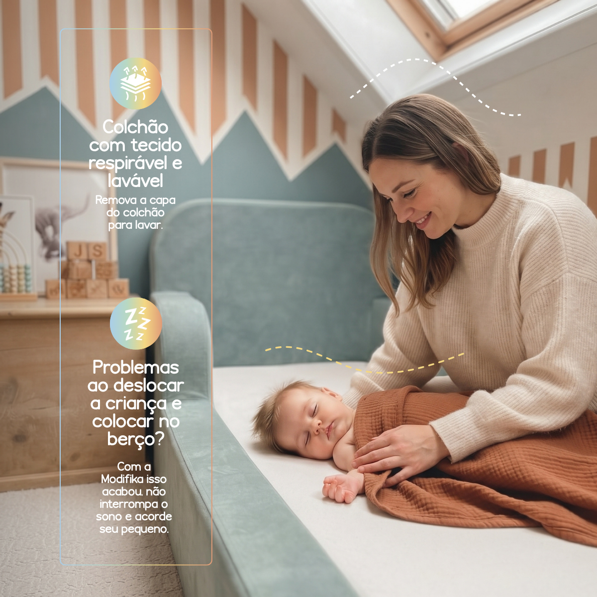 Cama Montessoriana Infantil Lumi Mini 178 cm 100% Espuma