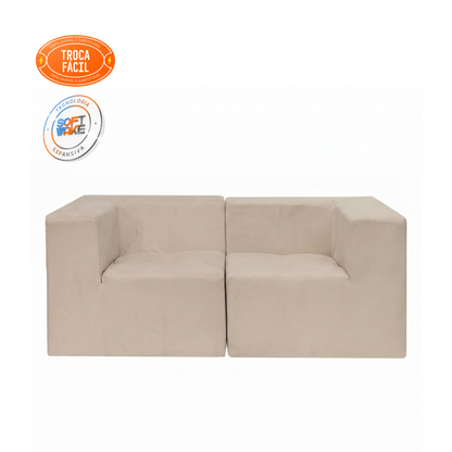 Kit Sofá Modular Selano 2 Módulos com Braços Direito e Esquerdo - imagem 22 | Modifika
