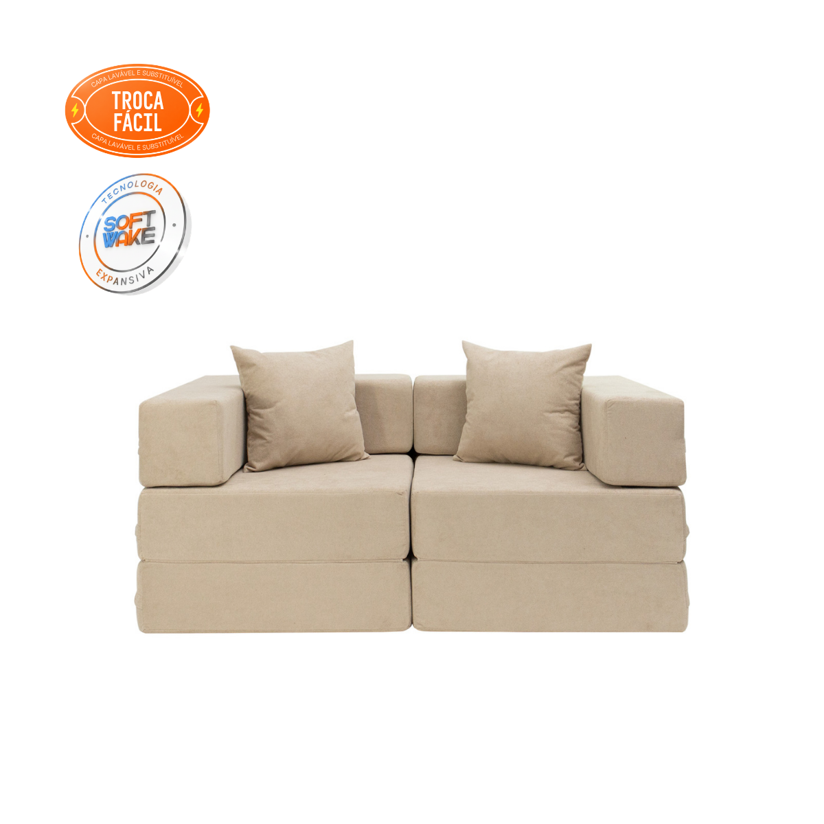 Sofá-Cama Cobbi 2 Lugares Casal com Capa Removível - imagem 21 | Modifika