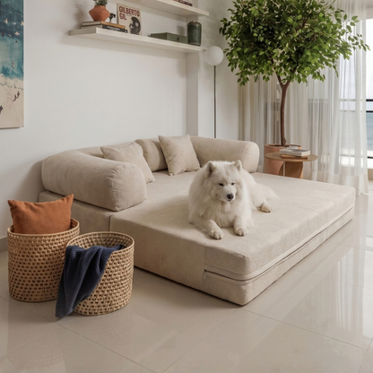 Sofá Cama Mobbi Dobrável Bouclé Modifika 160x180 cm