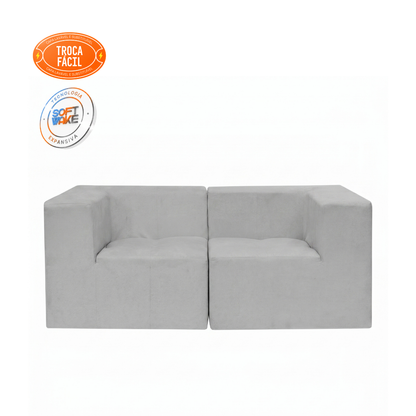 Kit Sofá Modular Selano 2 Módulos com Braços Direito e Esquerdo - imagem 36 | Modifika
