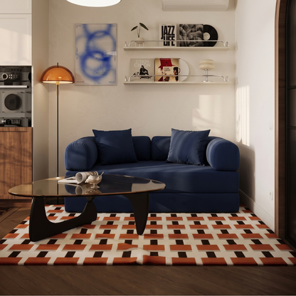 Sofá Cama Mobbi Dobrável veludo Modifika 160x180 cm