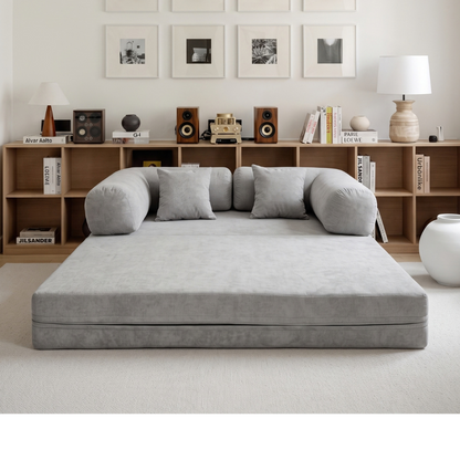 Sofá Cama Mobbi Dobrável Bouclé Modifika 160x180 cm
