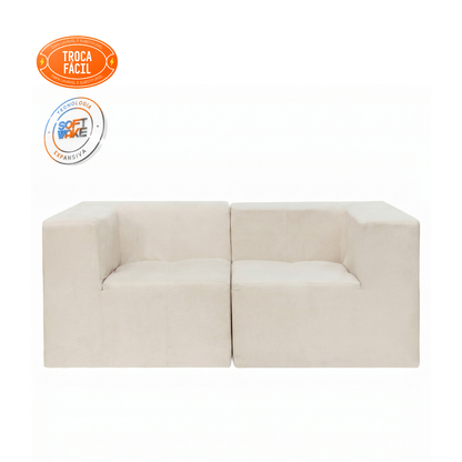 Kit Sofá Modular Selano 2 Módulos com Braços Direito e Esquerdo - imagem 11 | Modifika
