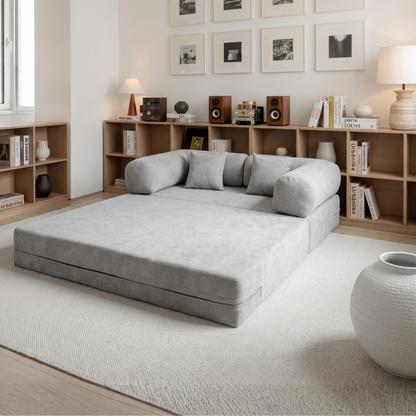 Sofá Cama Mobbi Dobrável Bouclé Modifika 160x180 cm