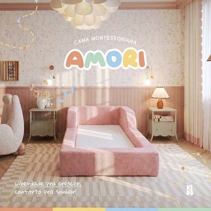 Cama Montessoriana Infantil Amori Solteiro 100% Espuma