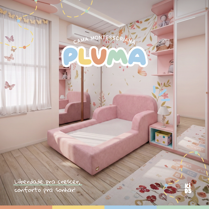 Cama Montessoriana Infantil Pluma Mini 100% Espuma