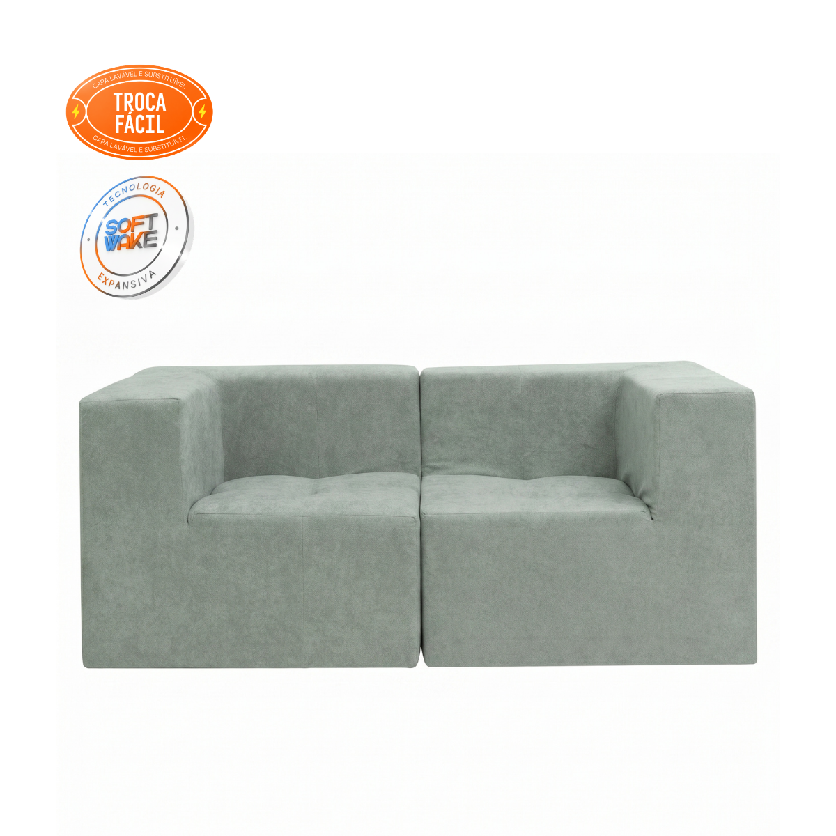Kit Sofá Modular Selano 2 Módulos com Braços Direito e Esquerdo - imagem 29 | Modifika