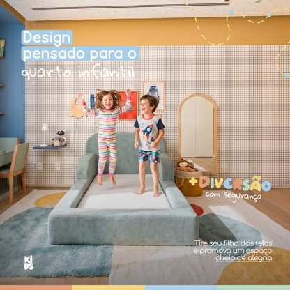 Cama Montessoriana Infantil Pluma Solteiro 100% Espuma | Modifika