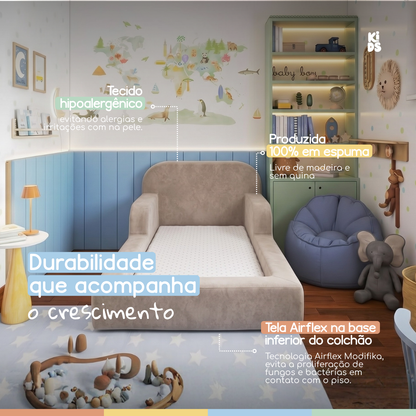 Cama Montessoriana Infantil Pluma Solteiro 100% Espuma | Modifika