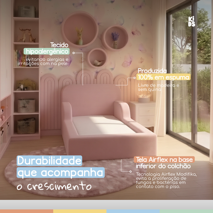 Cama Montessoriana Infantil Lumi Solteiro 216 cm 100% Espuma