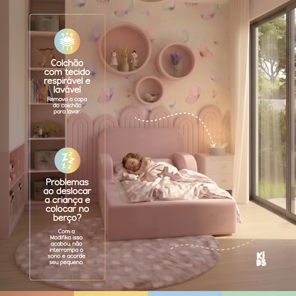 Cama Montessoriana Infantil Lumi Solteiro 216 cm 100% Espuma