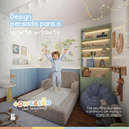 Cama Montessoriana Infantil Pluma Solteiro 100% Espuma | Modifika