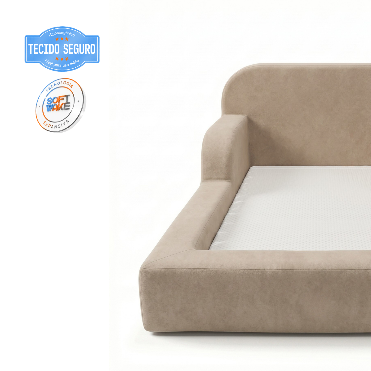 Cama Montessoriana Infantil Pluma Solteiro 100% Espuma - imagem 32 | Modifika
