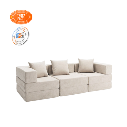 Sofá-Cama Modular Cobbi 3 Lugares com Capa Removível - imagem 9 | Modifika